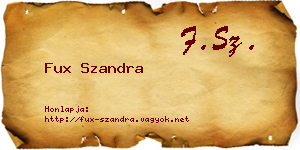 Fux Szandra névjegykártya